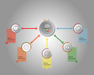 infographic template in vector