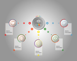 infographic template in vector