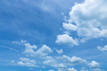 Blue Sky with white cloud.