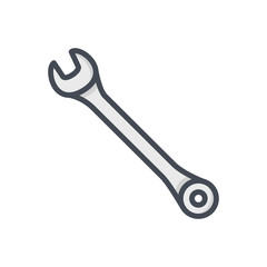 Renovation service colored icon spanner