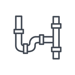 Renovation service line icon plumb tube pipe