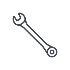 Renovation service line icon spanner