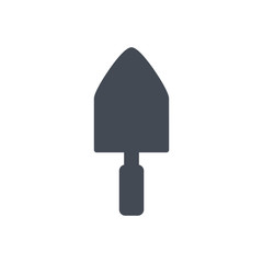 Renovation service silhouette icon trowel cement tool