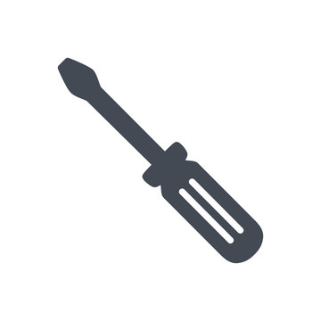 Renovation service silhouette icon screwdriver