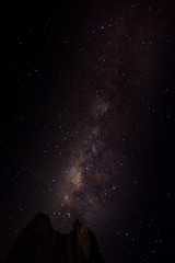 Obraz premium Milky Way in the dark night.