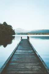Fototapeta premium Lake Mapourika, South Island New Zealand