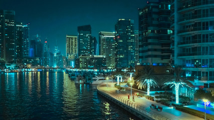 Fototapeta na wymiar Dubai. Night Dubai Marina.