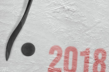 Hockey stick and puck, season 2018