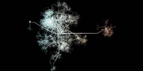 City Growing with an Aerial View in 2d