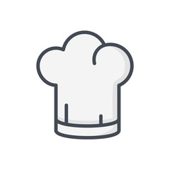 restaurant service colored icon chef hat cooking