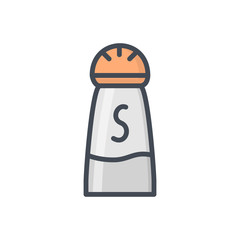 restaurant service colored icon salt shaker