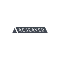 restaurant service silhouette icon reserved tag sign