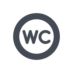 restaurant service silhouette icon WC toilet sign