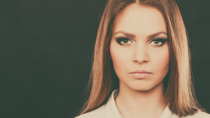 Naklejka premium Portrait of beauty amazing young woman.