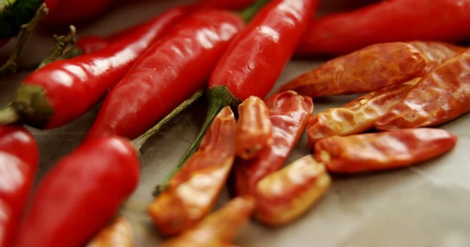 Red Chilies, dried red chili pepper and capsicum 