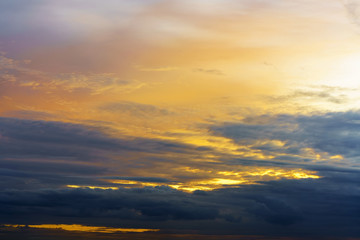 Naklejka na ściany i meble The beauty of colorful clouds in twilight background