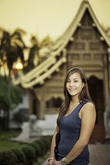 Temple Tourist Sunset