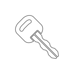 Line Key icon, Key icon in flat style