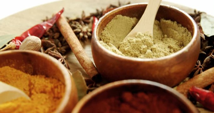 Spices powder in bowl 