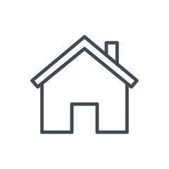 Support service line icon house sign mark
