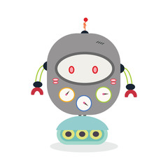 cute robot vector