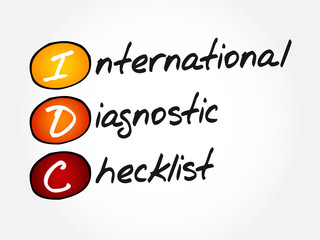 IDC - International Diagnostic Checklist, acronym business concept background