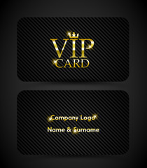 Vip card set VECTOR