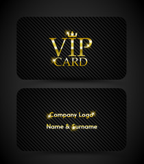 Vip card set VECTOR