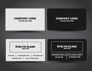 Simple business cards template set vector