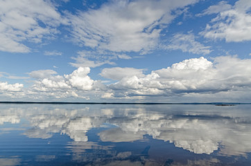Lake Verkhnee (Northern Russia) by sunset