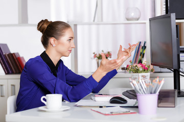  business woman working in the office