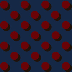 Polka dot usa color style  background. Abstract round seamless pattern. Vector illustration. © premyuda