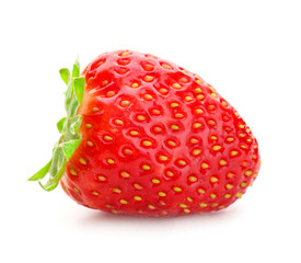 Fresh ripe strawberry, isolated on white