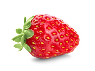 Fresh ripe strawberry, isolated on white