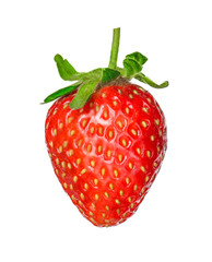 Fresh ripe strawberry, isolated on white
