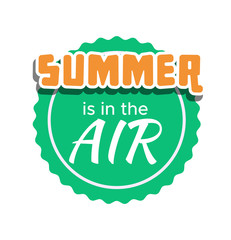 Hello Summer on color circle.