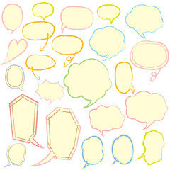 吹き出し 可愛い 色罫