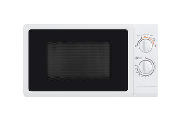 New white microwave oven isolated on white background