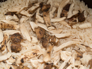 炊き上がった松茸ごはん