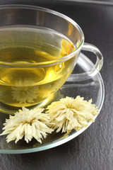 chrysanthemum tea from dried white chrysanthemum morifolium flow