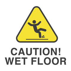 CAUTION WET FLOOR - Illustration