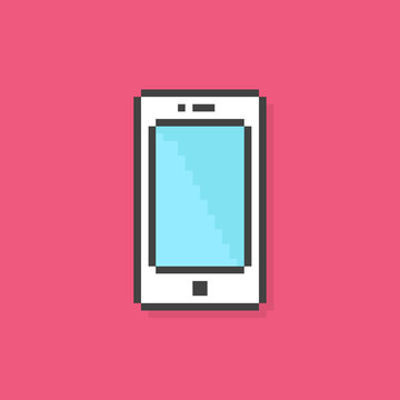 Pixel Art Phone Simple Icon