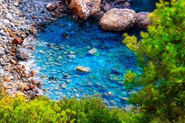 Secret Sea Bay In Antalya Turkey