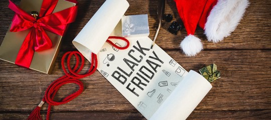 Composite image of black friday advert