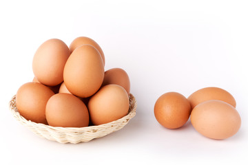 Eggs in  basket