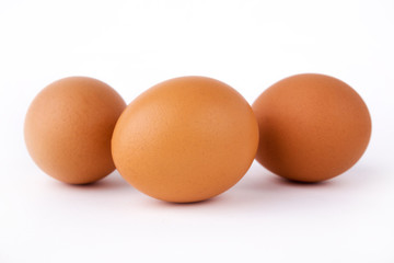 eggs on white background