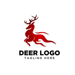 Run fire deer logo