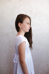 Fototapeta premium beautiful young girl with long hair