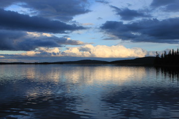 Blue sky, blue water!! Sunset. The River Umba. Murmansk oblast.(The Vast Russia! Sergey, Bryansk.)