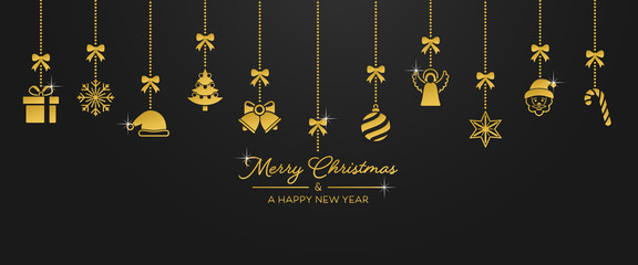 Weihnachten von Oben EN - Gold (Vollton)
